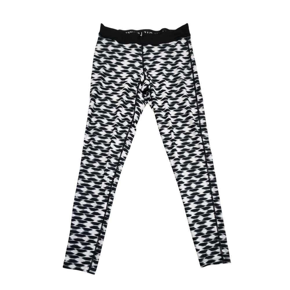 Nike Dri-FIT Leggings Geometric Print Black White Athletic Yoga Womens Size M